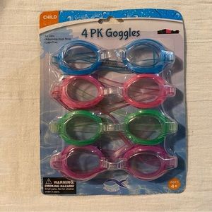 -Swimgear 4 Pack of Transparent/Tinted Swim Goggles for Child